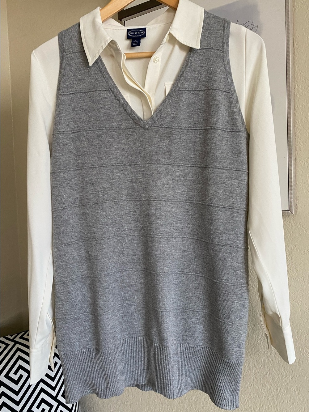 Women's Xhilaration Grey Layering Sweater Vest V-Neck - Size XXL